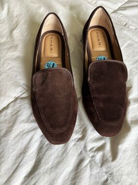 Tahari Dark Brown Suede Women's Loafers